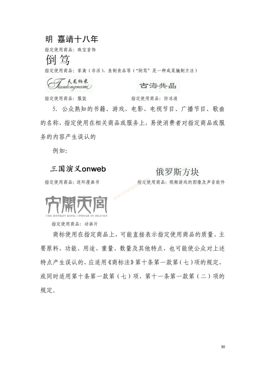 商標(biāo)審查及審理標(biāo)準(zhǔn)2016版_頁(yè)面_030 商標(biāo)審查及審理標(biāo)準(zhǔn)2016版_頁(yè)面_030